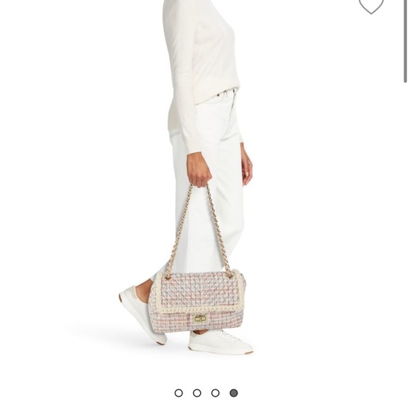 Karl Lagerfeld Cream Gold Quilted Shoulder Bag sling bag amazing bag - Picture 12 of 12